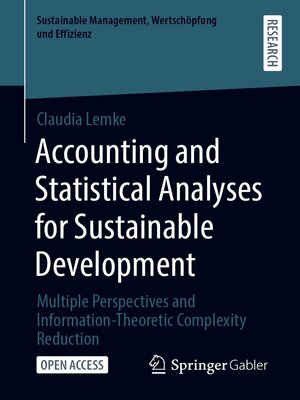cover image of Accounting and Statistical Analyses for Sustainable Development